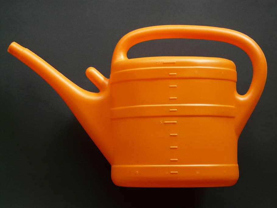 watering can, casting, orange, plastic, single object, indoors HD wallpaper