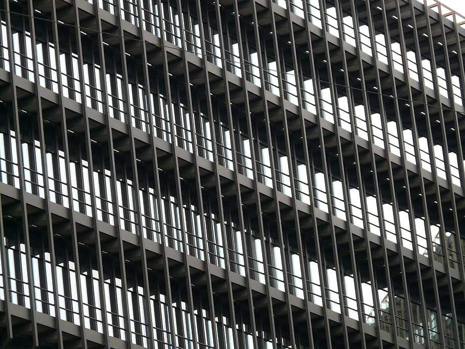 facade, window, glass, metal, european patent office, building HD wallpaper
