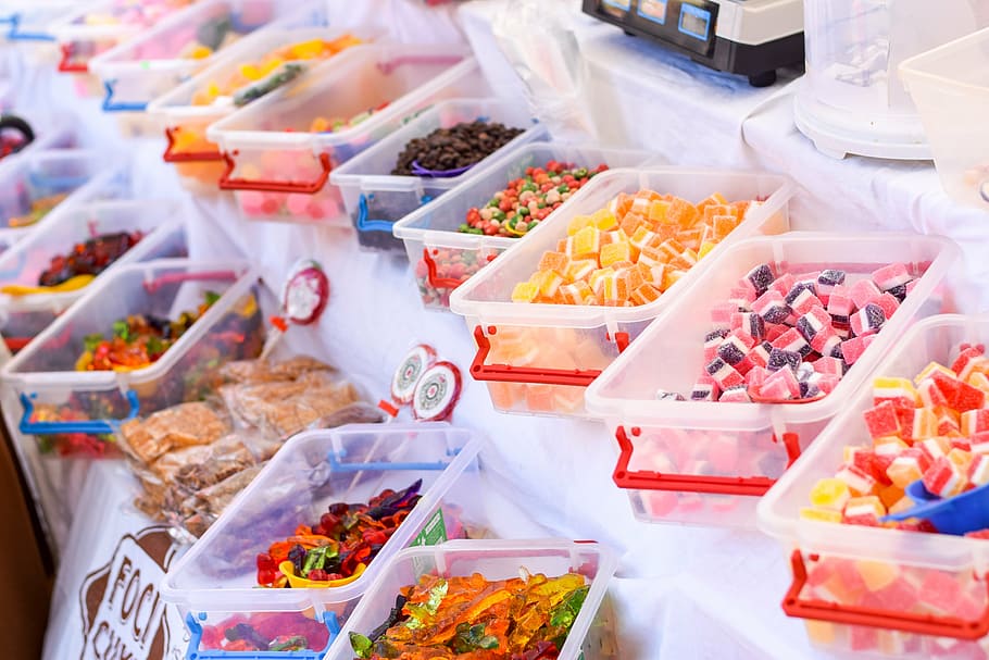 colorful, candy, fair, sweets, food, choice, food and drink HD wallpaper