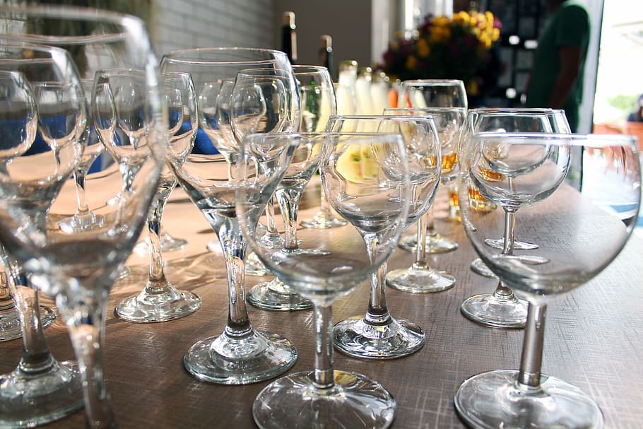 wineglass, clear, buffet, drink, with love, drinking glass HD wallpaper