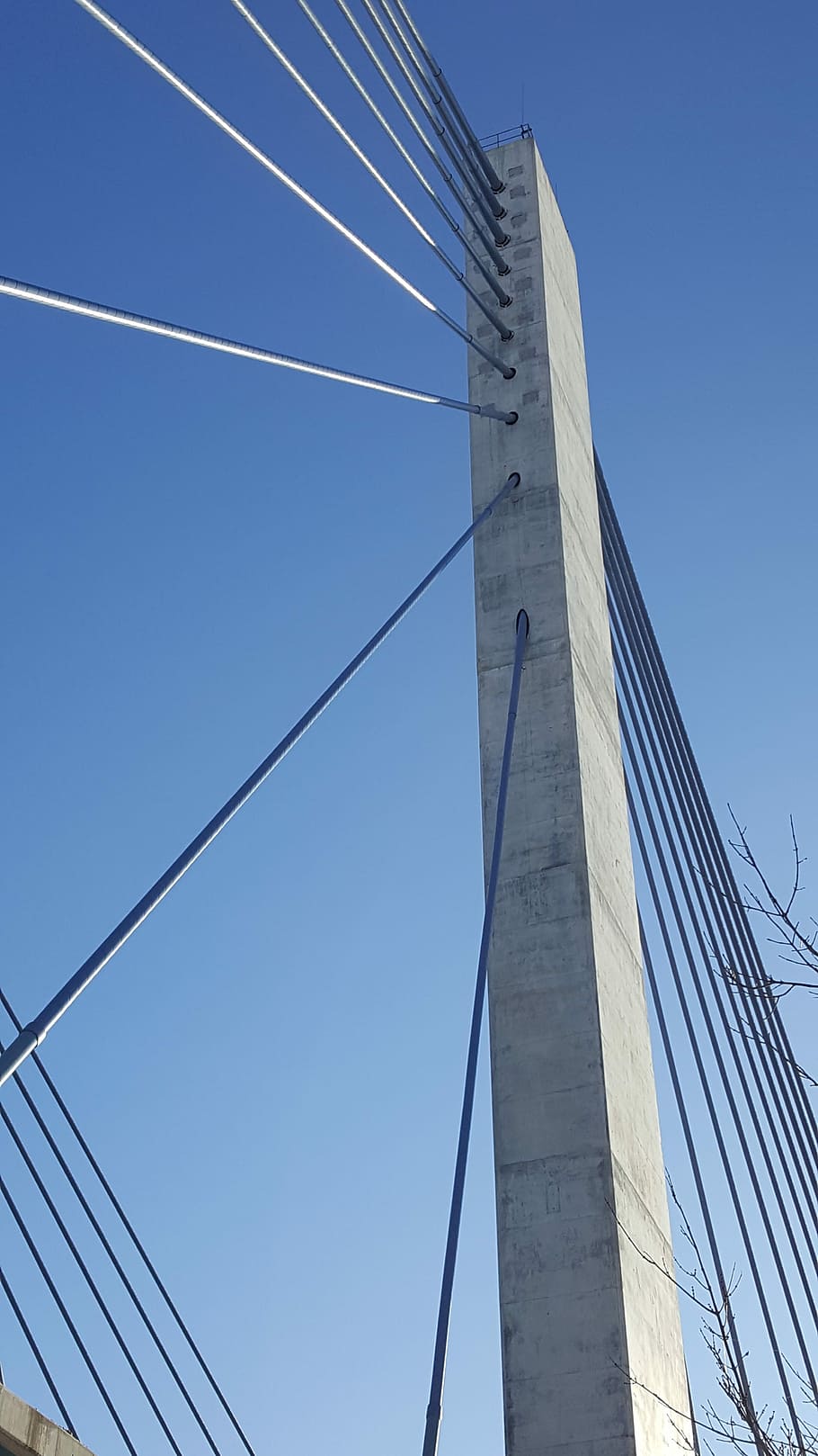 Bridge, Lavalle, Cable-Stayed, architecture, steel, concrete HD wallpaper