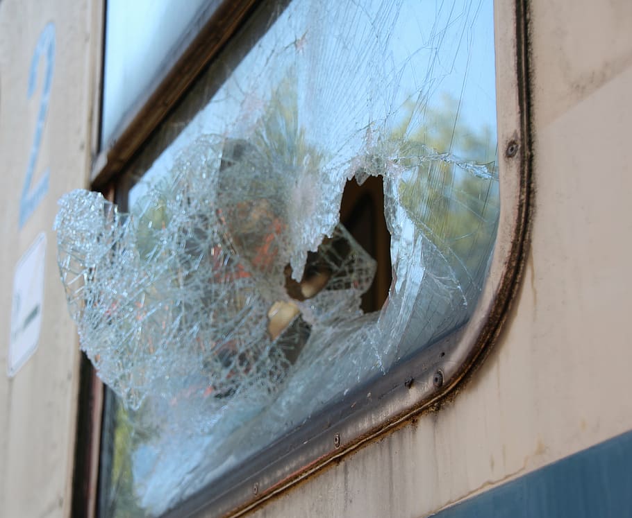 window, broken, wagon, db, damaged, glass - material, abandoned HD wallpaper