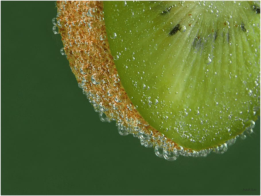 macro, kiwi, green, food and drink, freshness, water, close-up HD wallpaper
