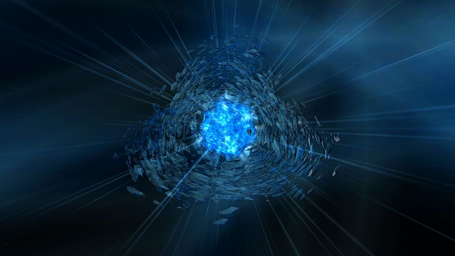digital illustration of blue light, ice, cold, background, abstract HD wallpaper