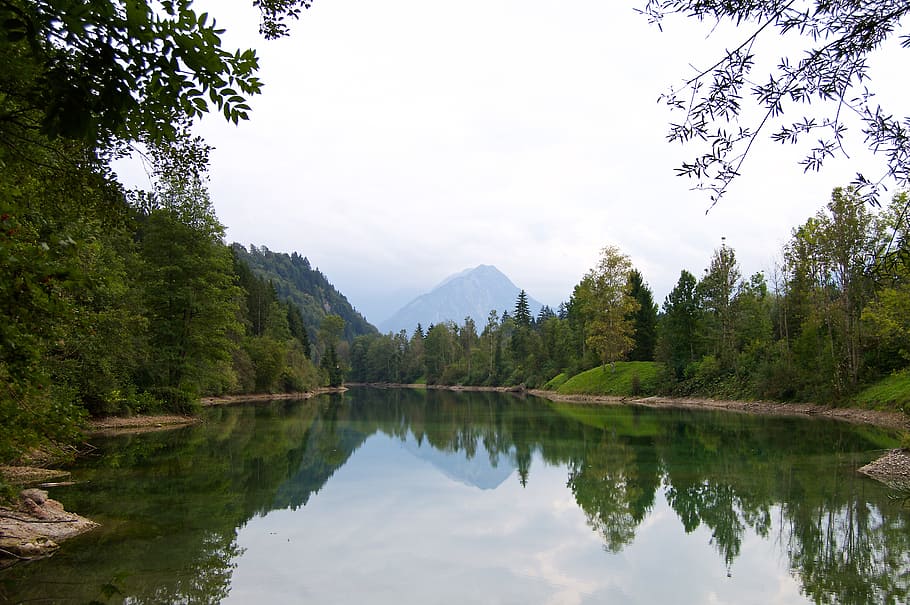 Riparian Zone, Lake, Pond, Mountains, forest glade, iller, sidearm