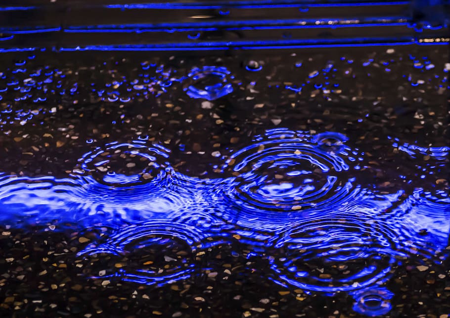 water, drops, canal, nature, rippled, motion, blue, no people HD wallpaper