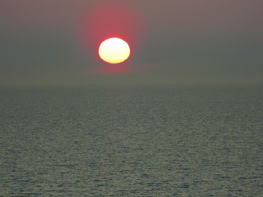 sunset, twilight, evening, beautiful, horizon, in the evening HD wallpaper