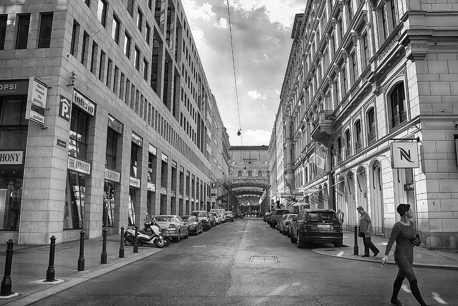 road, downtown, vienna, architecture, building exterior, built structure HD wallpaper