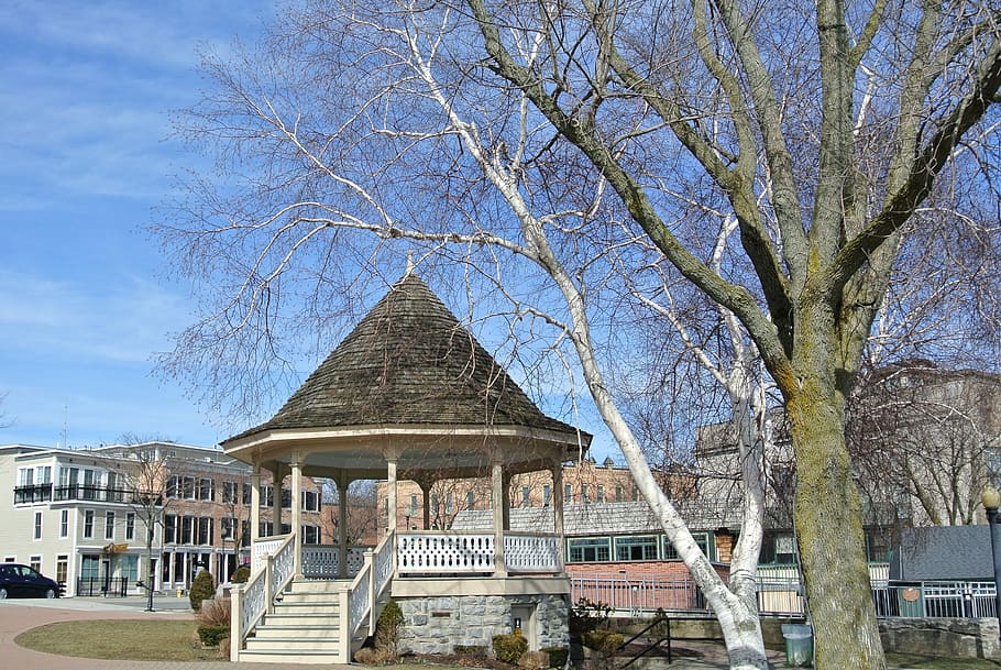 Skaneateles, Skaneateles Lake, finger lakes, gazebo, village, HD wallpaper