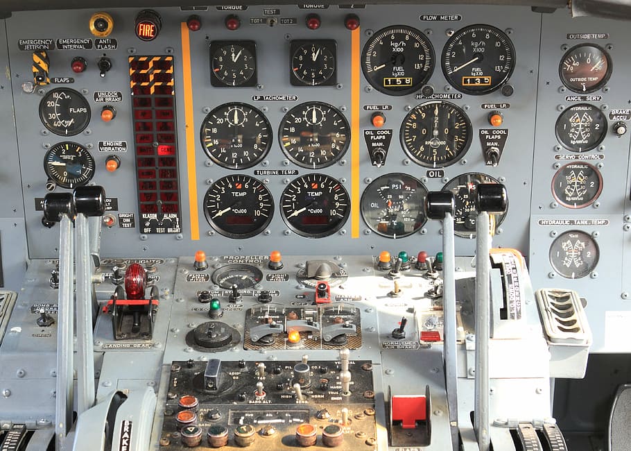 gray and white control panel, aircraft, fighter, cockpit, instrument