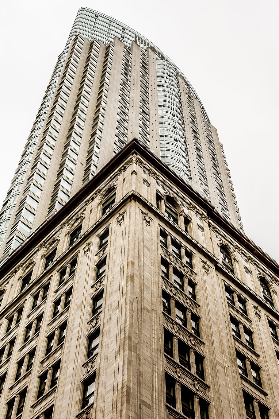 Architecture, Building, Facade, high-rise, low angle shot, perspective HD wallpaper