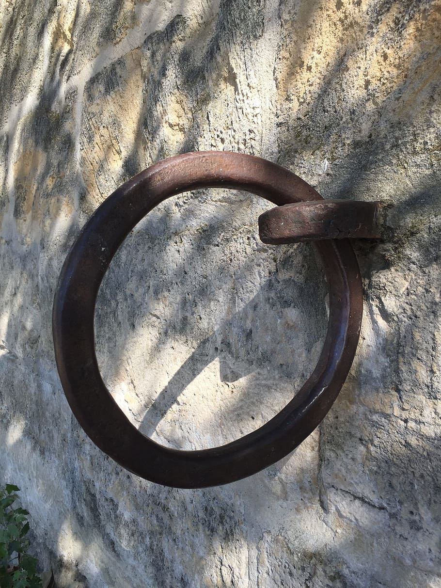 Ring, Wall, Port, Shadow, rusty, no people, close-up, day, outdoors HD wallpaper