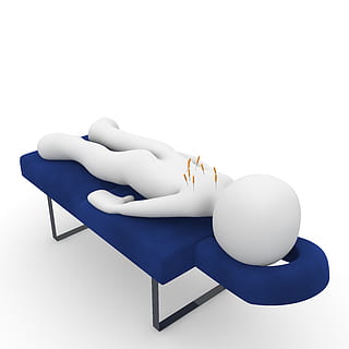 human figure lying on blue massage bed, therapy, relax, bless you HD wallpaper