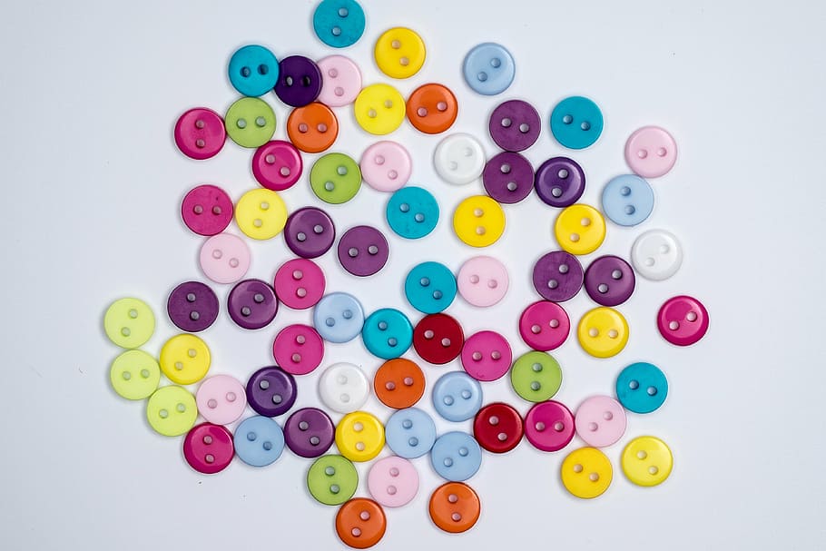 multicolored button low, buttons, colored buttons, colored scattering HD wallpaper