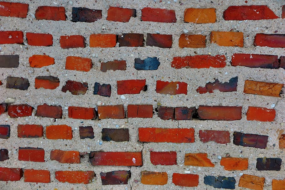 wall, bricks, cement, brick wall, brick wall background, old HD wallpaper