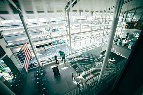 architecture, bench, blur, building, ceiling, contemporary HD wallpaper