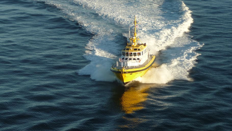 cruise, canada, boot, pilot, water, yellow, nautical vessel HD wallpaper
