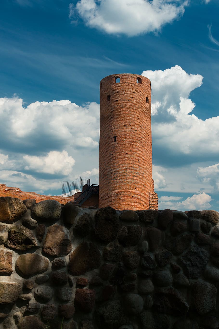 castle, tower, sky, architecture, european, poland, czersk HD wallpaper