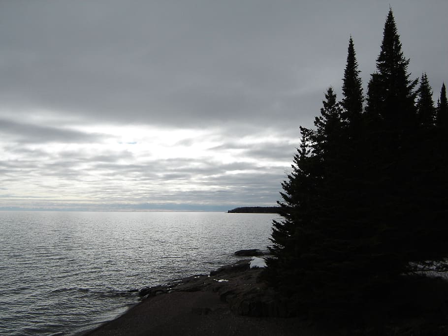 panorama, cold, snow, nature, sky, cloud - sky, water, tree HD wallpaper