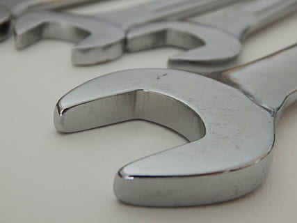 three gray open-head wrenches, tool, handyman, tools, toolbox HD wallpaper