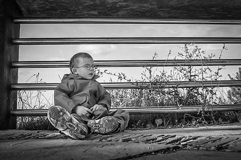 Sad, Boy, Sadness, Child, Lonely, sitting, full length, childhood HD wallpaper