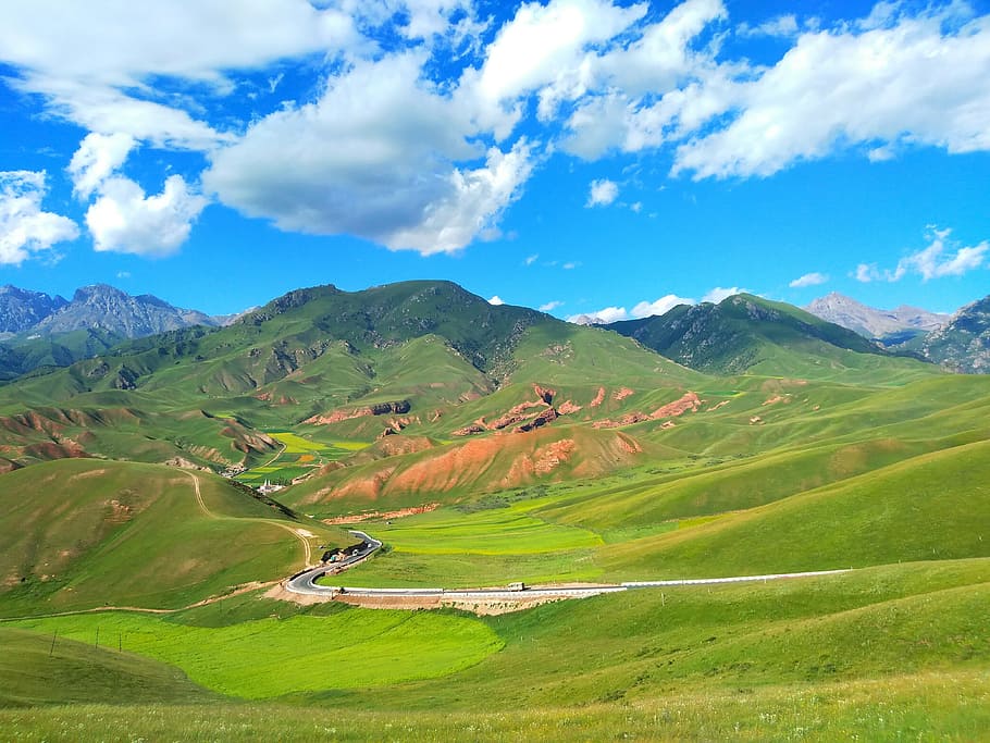 summer vacation, qinghai, drow mountain, scenics - nature, landscape HD wallpaper