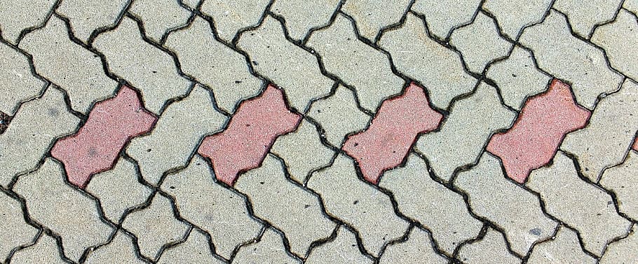 Patch, Brick, Paving, Concrete, concrete brick, regularly, geometry HD wallpaper