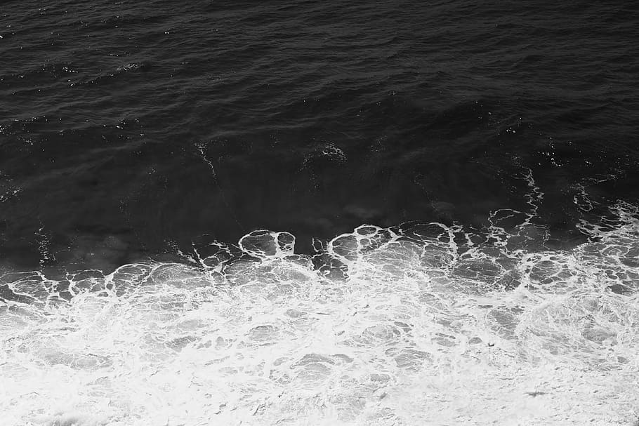 wave of sea waters, photo of body of water, tide, ocean, foam HD wallpaper