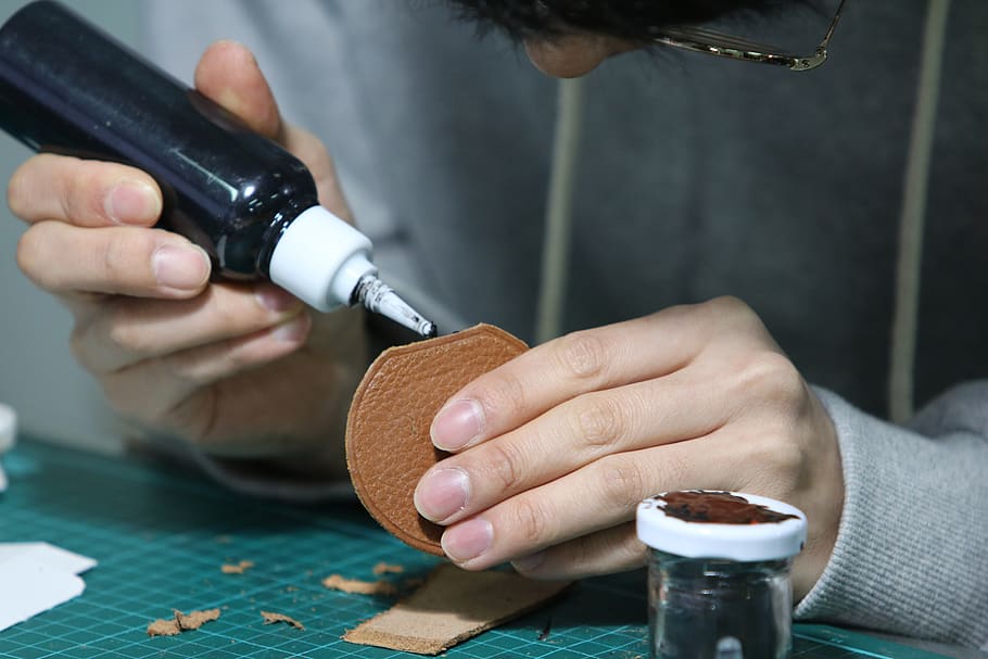 technique, leather, leather craft, bag, props, tool, master