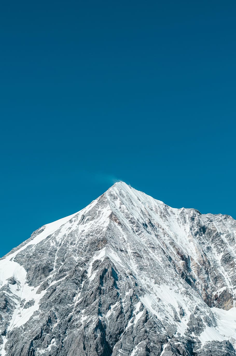mountain covered with snow during daytime, cold, landscape HD wallpaper