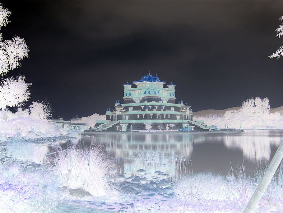 Temple, Tranquil, Tranquility, Building, surreal, religion HD wallpaper