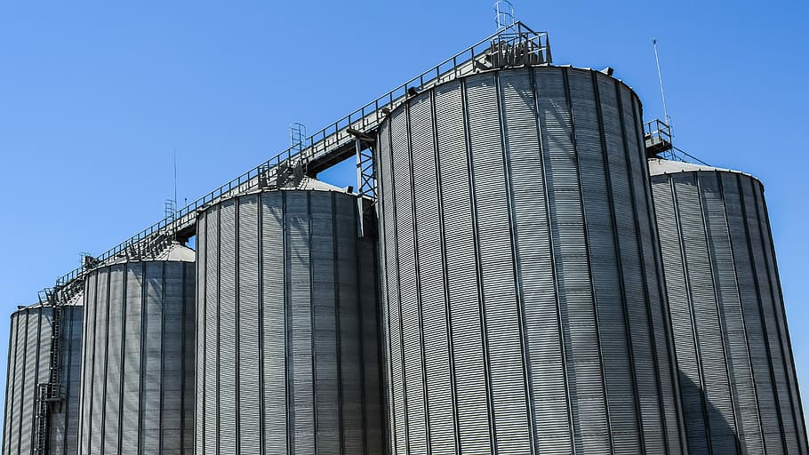silo, tower, industry, storage, industrial, tank, factory, architecture, HD wallpaper