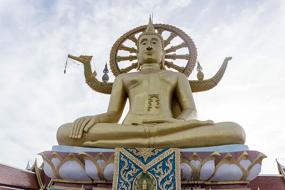 Thailand, Koh Samui, Koh Phangan, Budda, statue, religion, sculpture, HD wallpaper