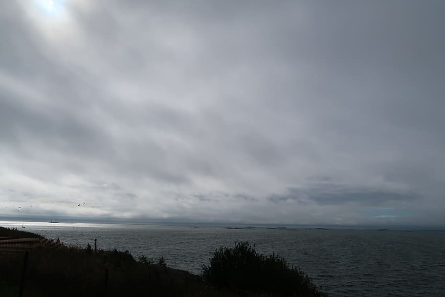 suomenlinna, sea, clouds, sky, horizon, the baltic sea, water HD wallpaper