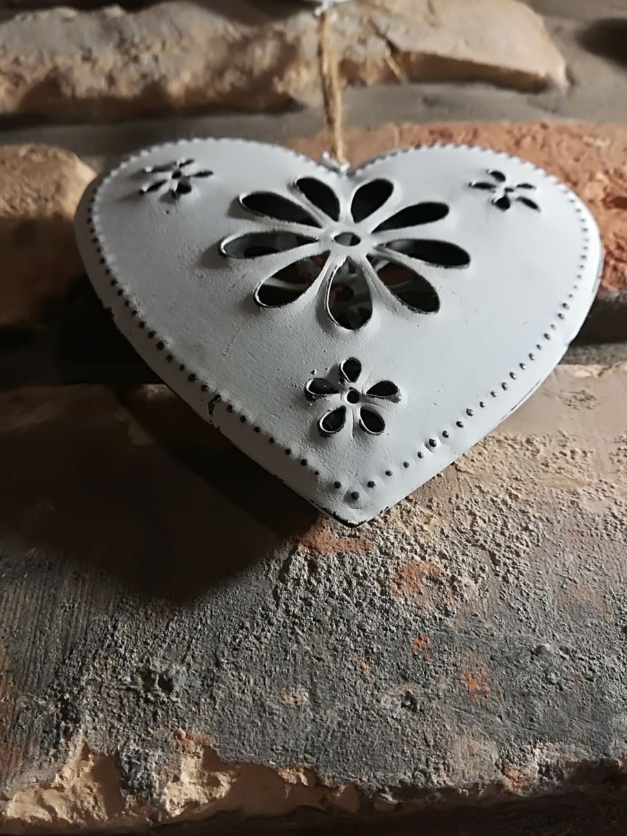 heart, white, advent, indoors, still life, close-up, no people HD wallpaper