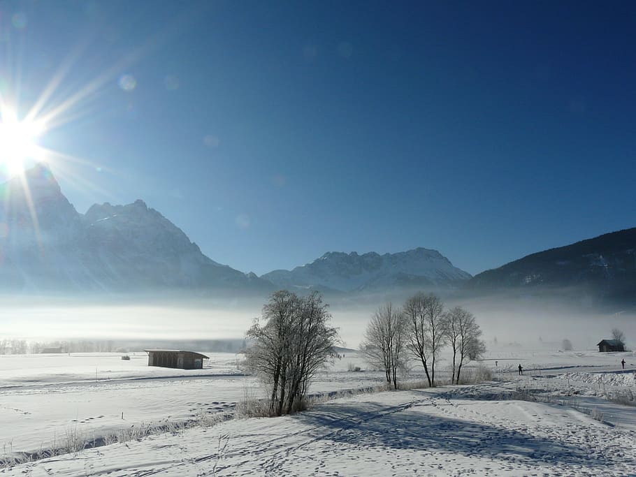 landscape photography of desert, Wintry, Mountains, Austria HD wallpaper