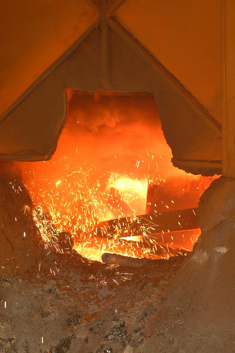 steel mill, worker, foundry, metal, molten, hot, industry, industrial