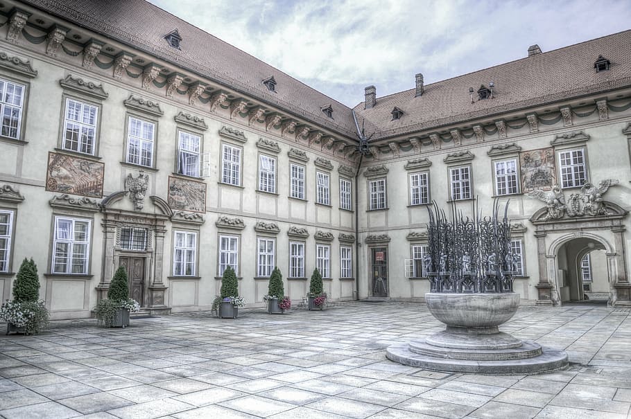 architectural photography of mansion, brno, square, hdr, czech HD wallpaper