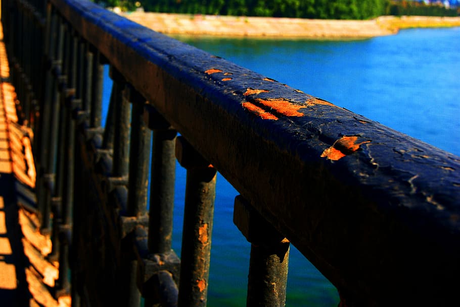 bridge, irkutsk, water, rust, bridge - Man Made Structure, rusty, HD wallpaper