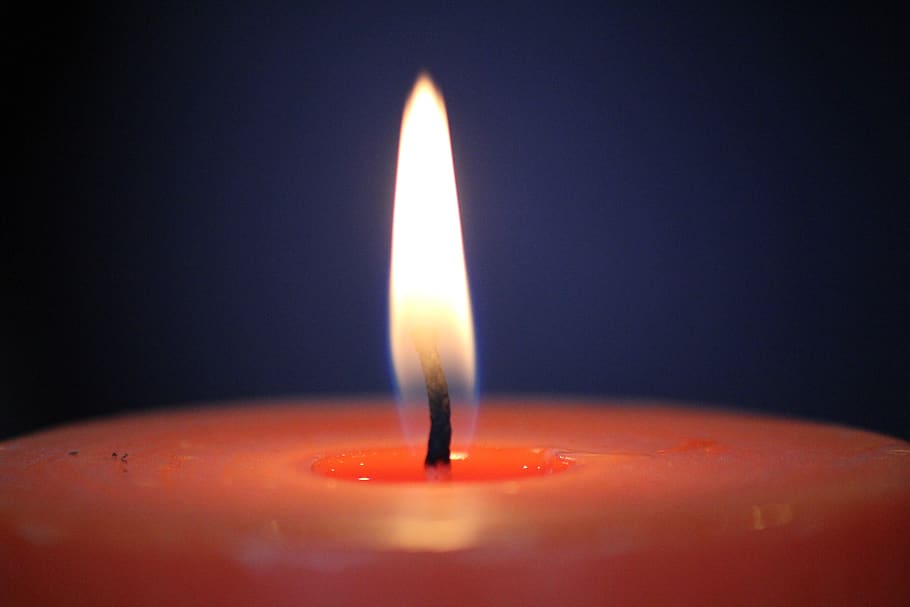candle, light, fire, wick, burning, flame, heat - temperature HD wallpaper