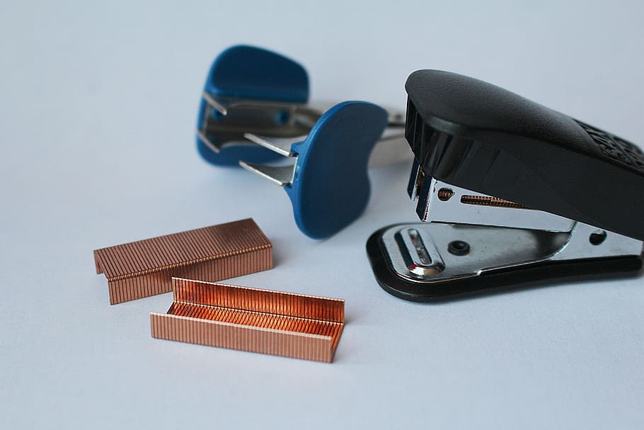 Stapler, Staples, Staple Remover, studio shot, no people, addiction HD wallpaper