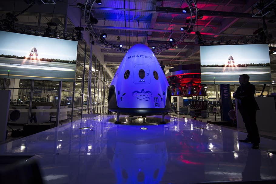 spacecraft, spacex, spaceship, space module, capsule, science HD wallpaper