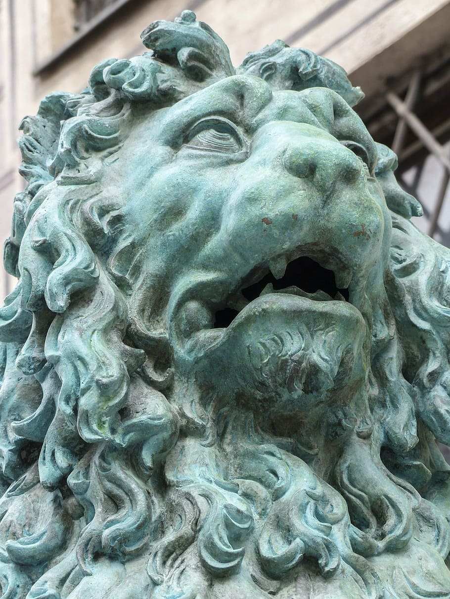 lion, statue, head, sculpture, munich, bavaria, city, germany HD wallpaper