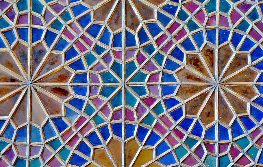background, mosaic, pattern, polygon, polygonal, light, decoration HD wallpaper