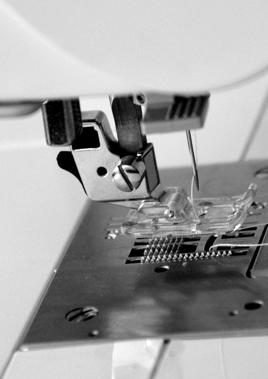 machine, sewing, cap, industry, needle, work, thread, textile HD wallpaper