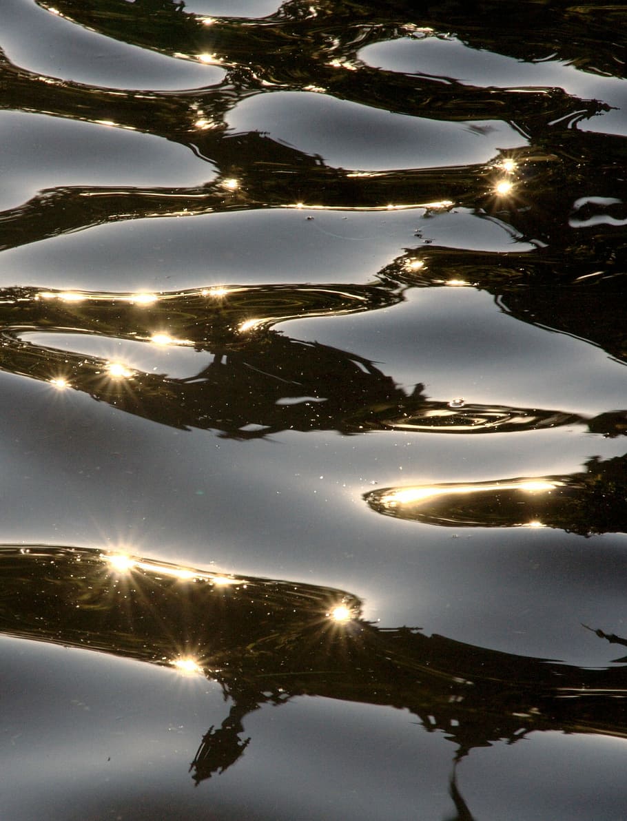 Water, Mirroring, Lichtspiel, reflections, wave, no people HD wallpaper