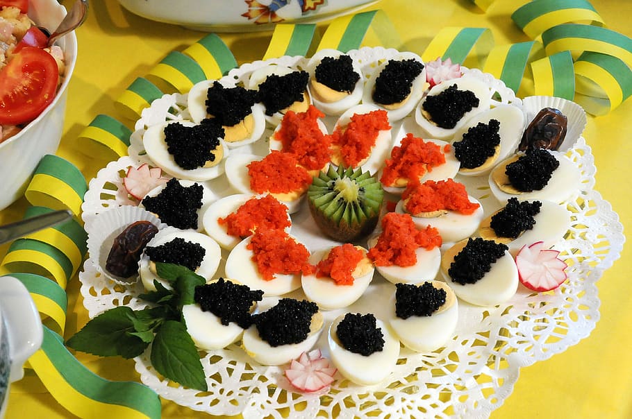 Buffett, Egg, Caviar, Salmon, Eat, Food, delicious, food and drink HD wallpaper