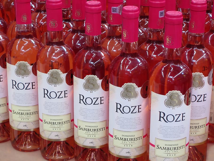 wine, bottles, drink, pink, colors, alcohol, food and drink HD wallpaper