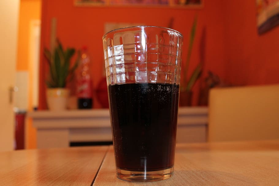 glass, cola, drink, refreshment, food and drink, indoors, focus on foreground HD wallpaper