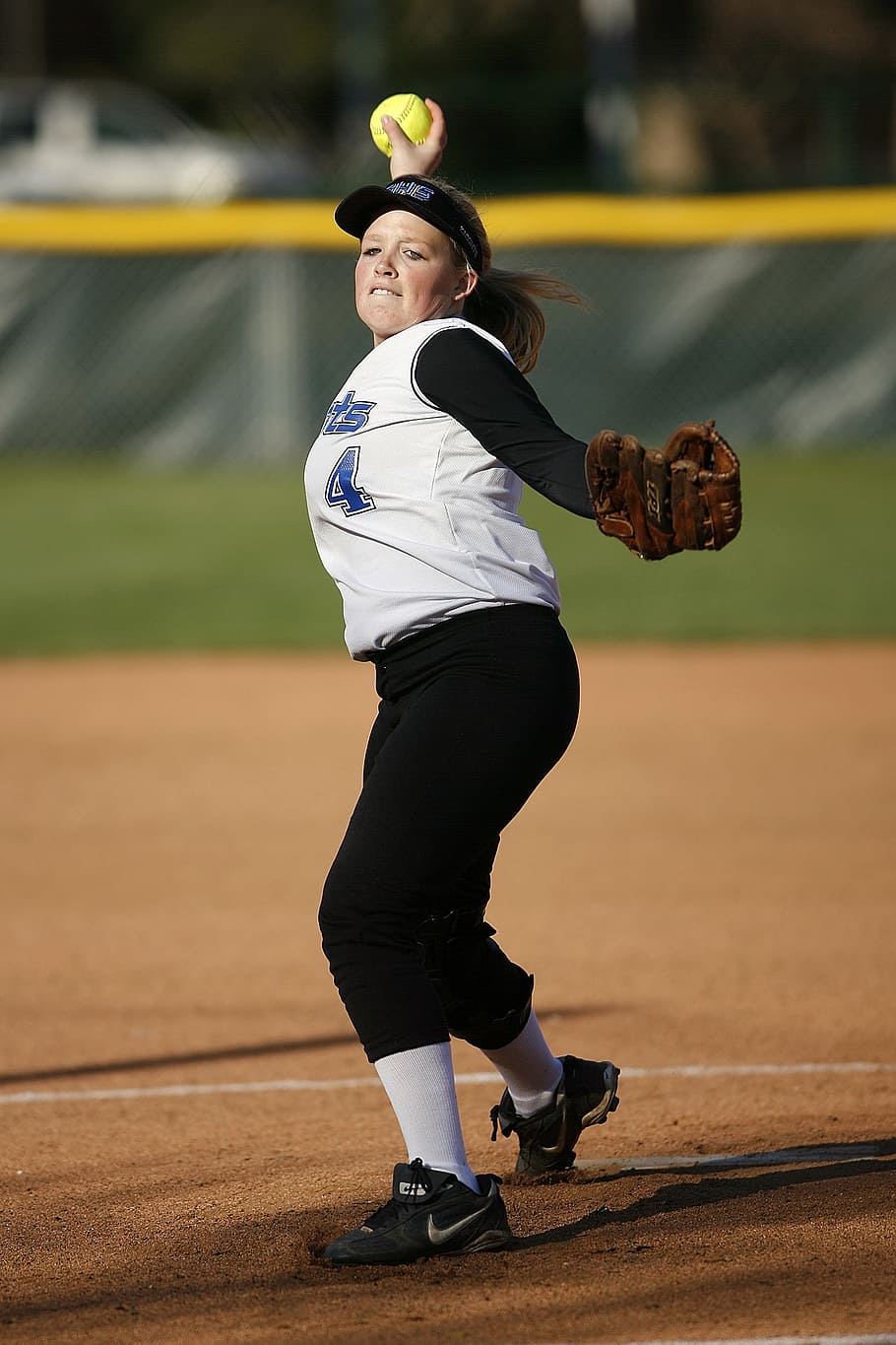 softball, pitcher, female, action, girl, competition, player HD wallpaper